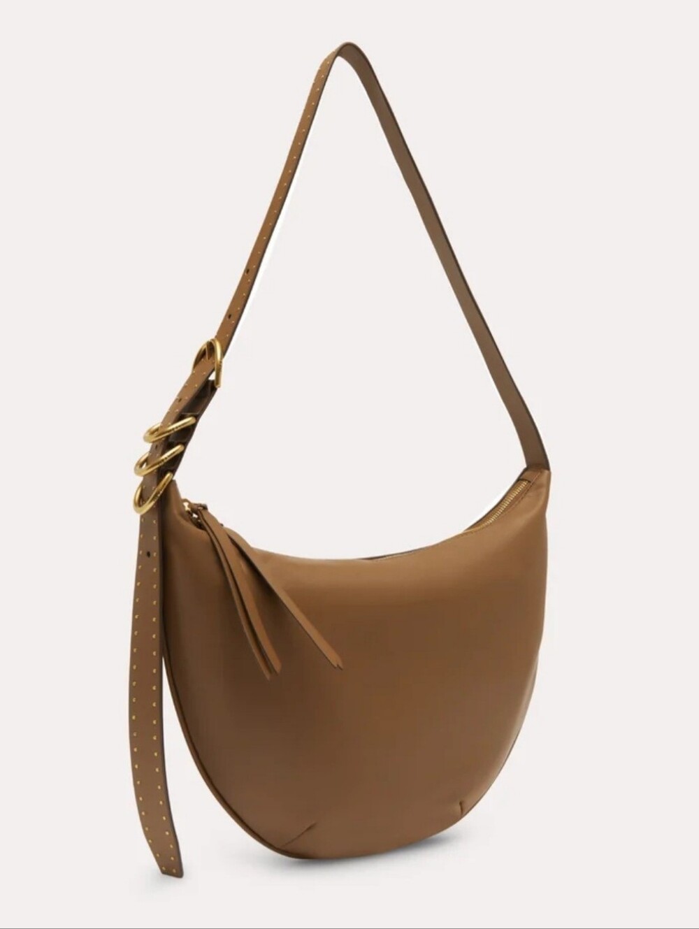 Rag & Bone Mercer Medium Leather Shoulder Bag- Cognac